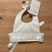 Babero cinta raso blanco