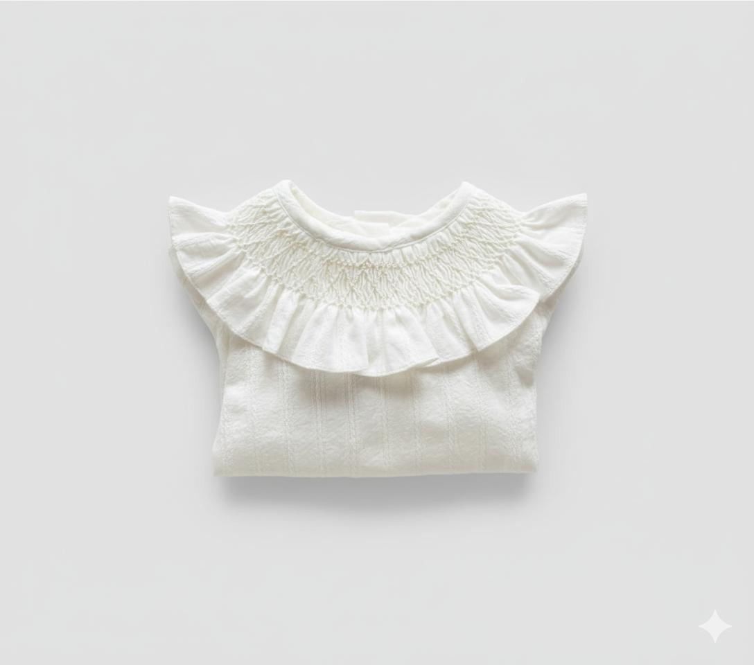 Blusa cuello nido cruda rayita