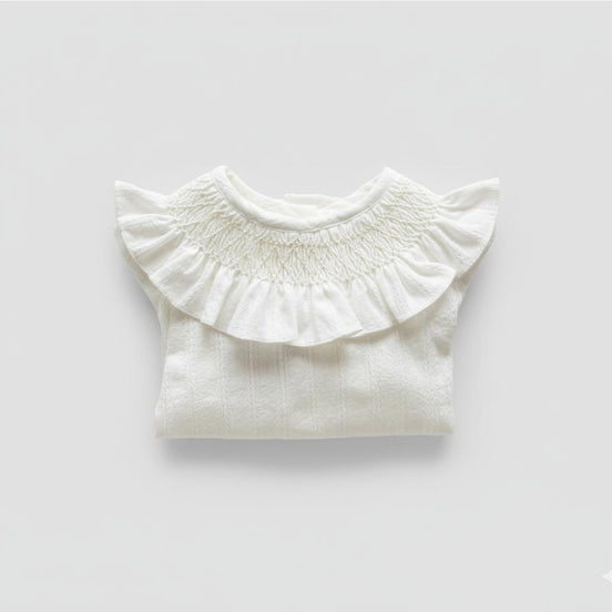 Blusa cuello nido cruda rayita