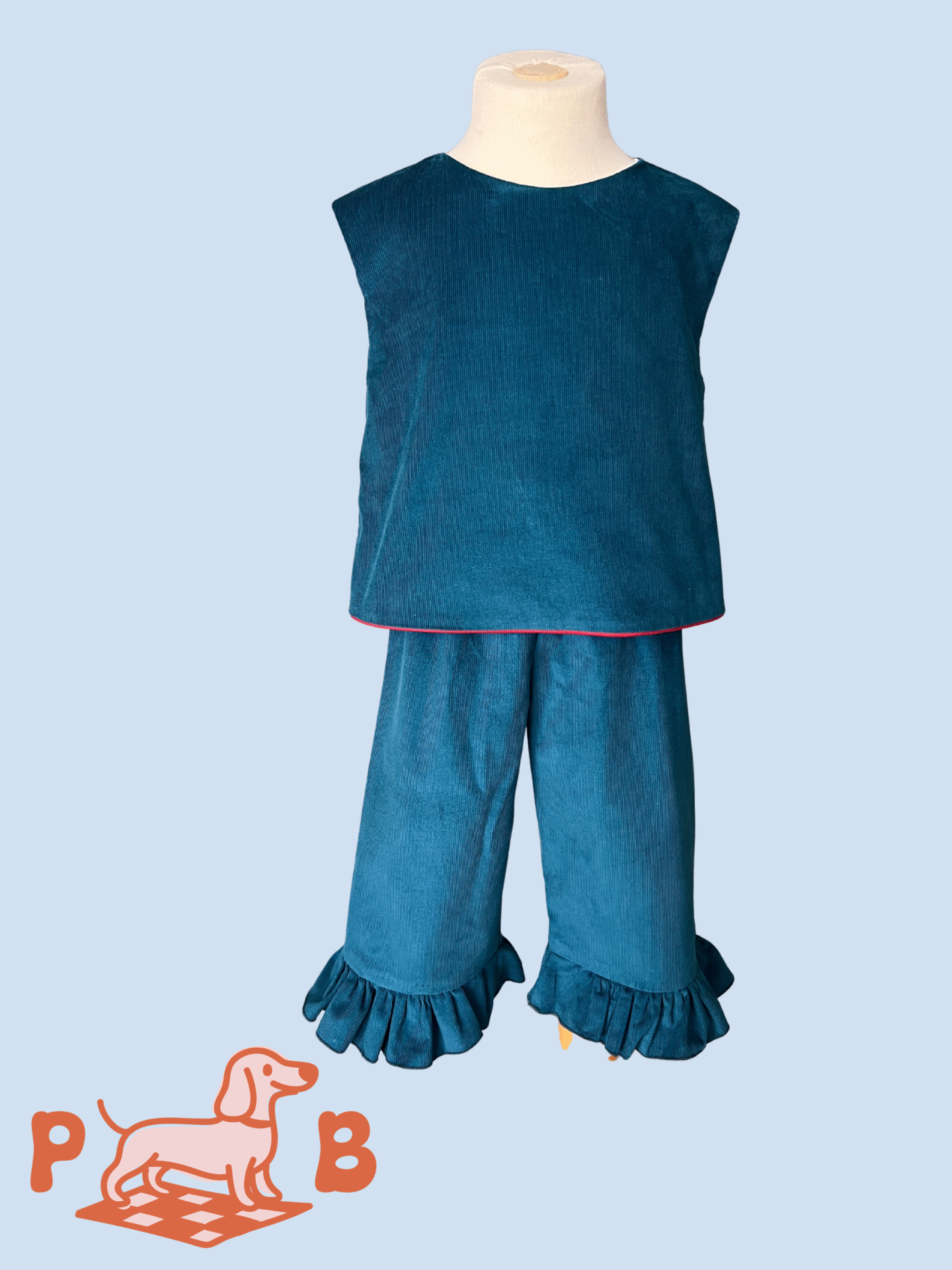 Pantalón volante petróleo