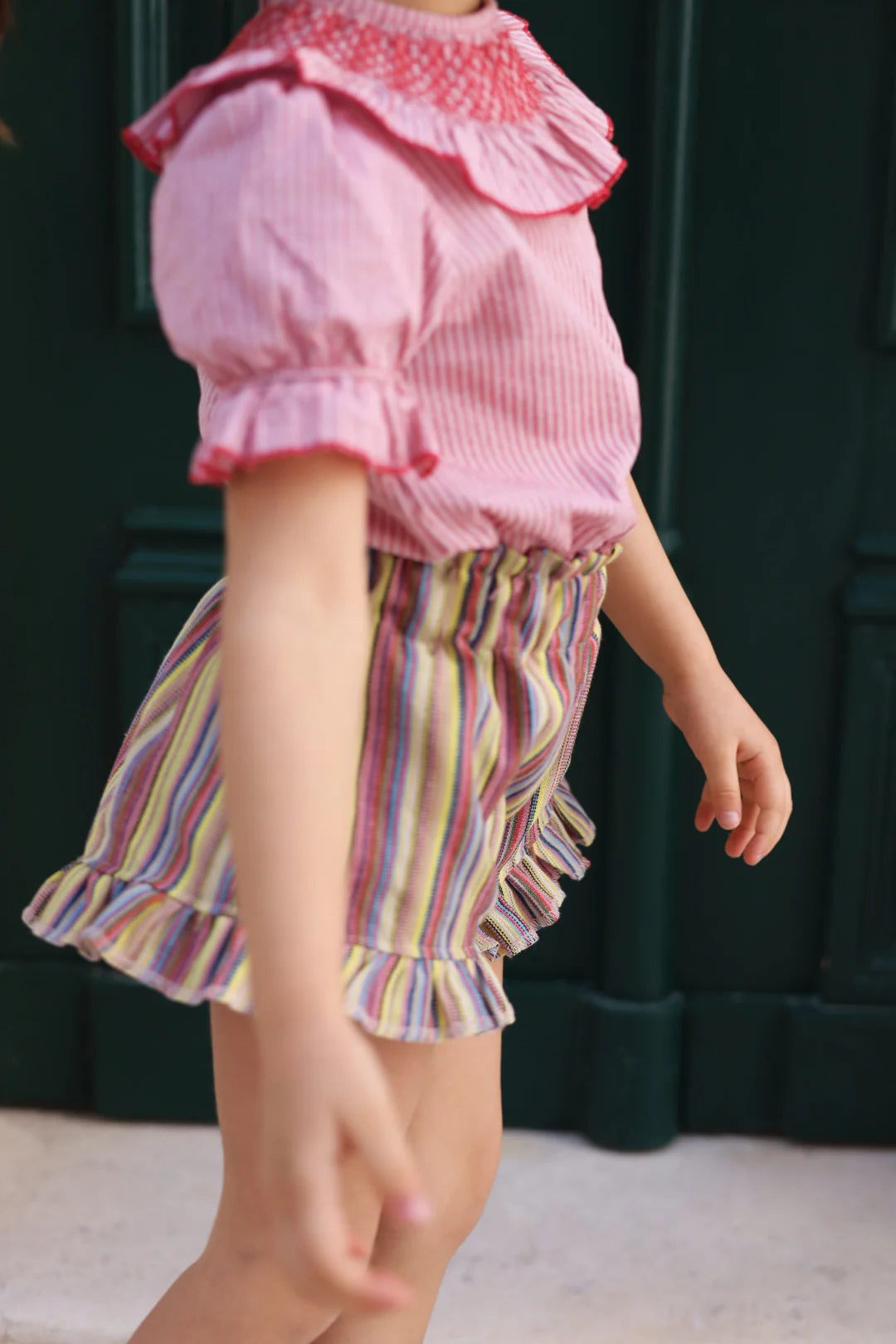 Pantalón corto stripes niña