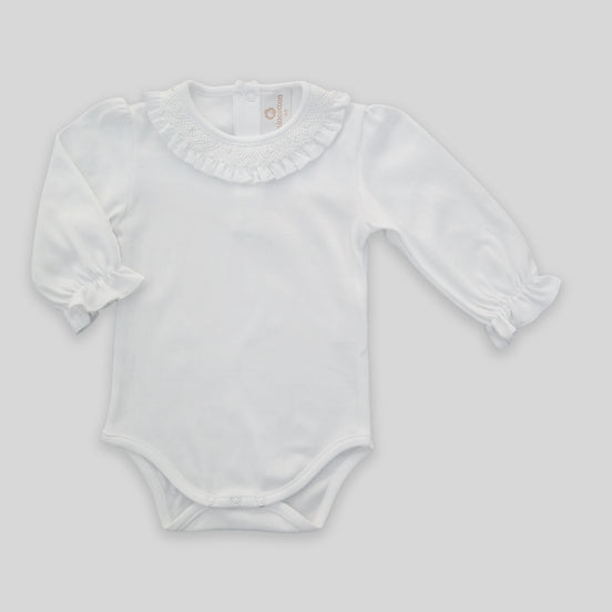 Body smock blanco manga larga