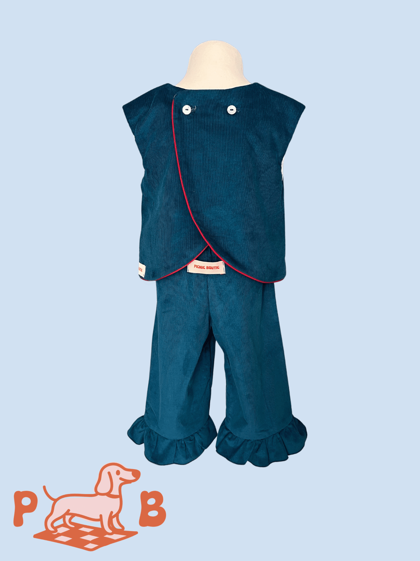 Pantalón volante petróleo