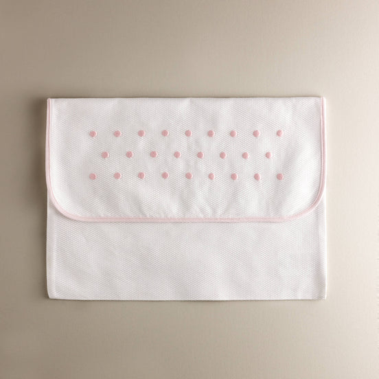 Bolsita piqué bordado rosa