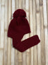 Gorro bufanda burdeos
