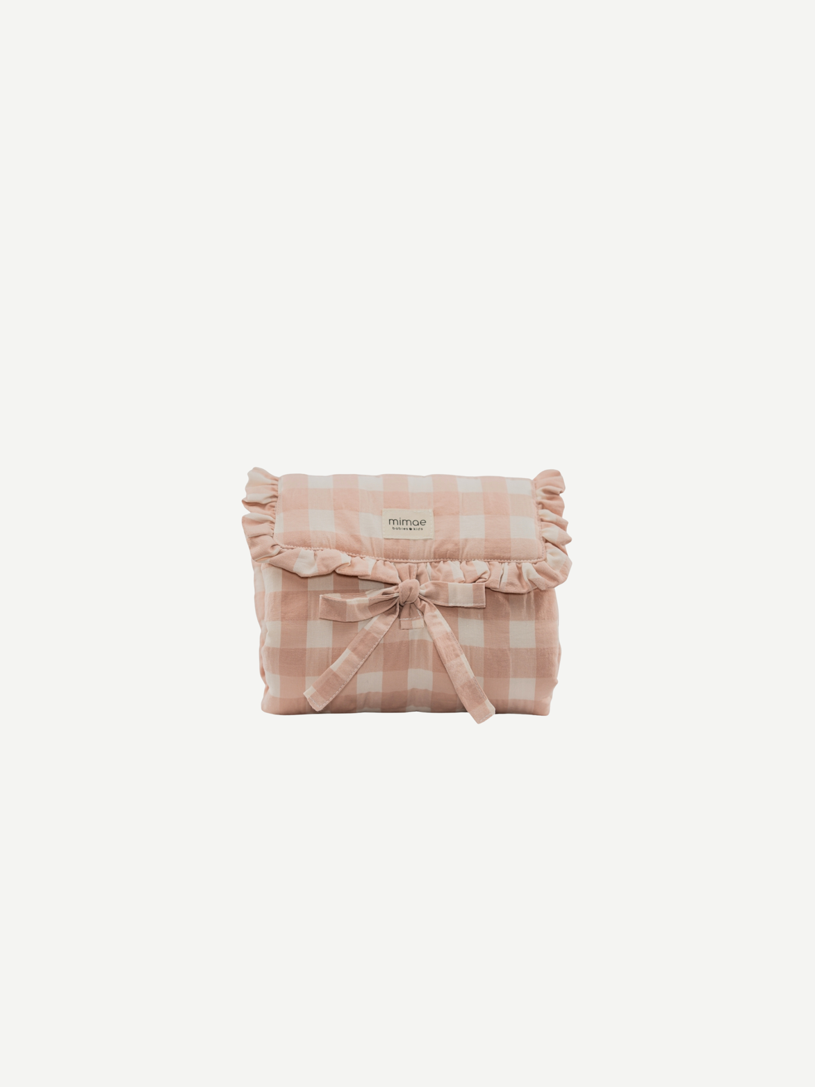 Cambiador de viaje vichy rosa