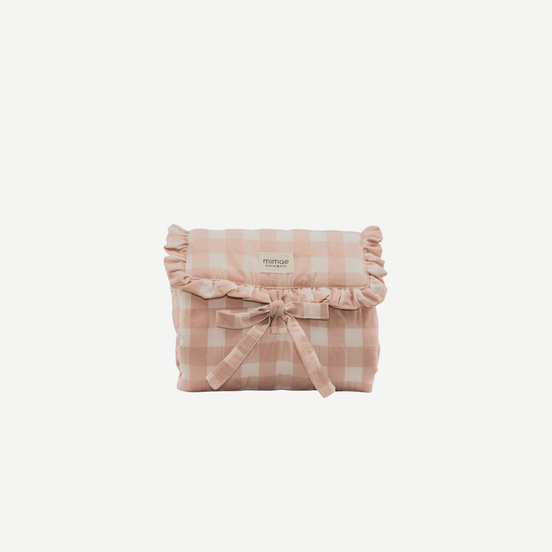 Cambiador de viaje vichy rosa