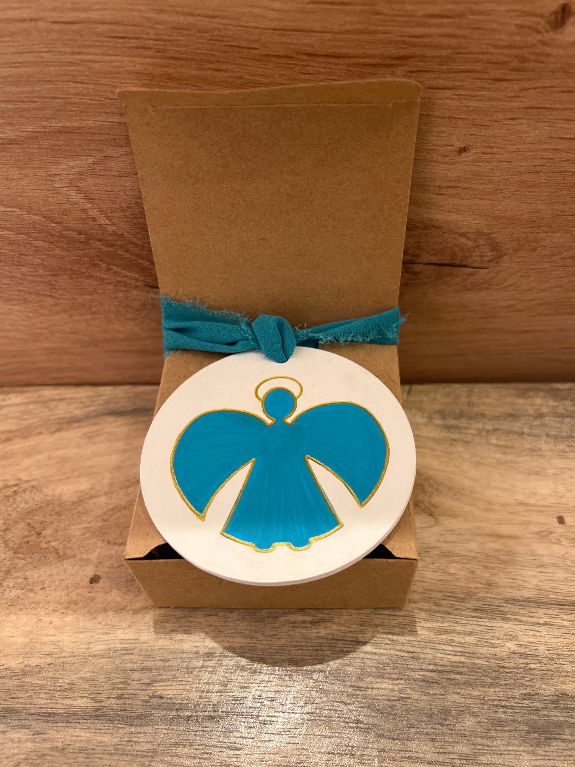 Medallón Angelito MC02 turquesa-oro