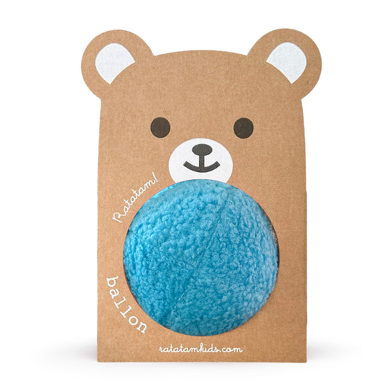 Pelota peluche azul