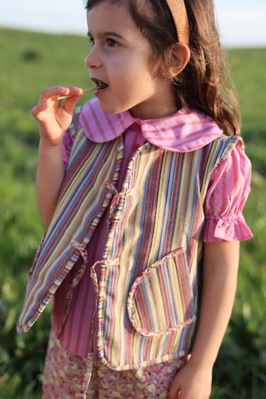 Chaleco Stripes & Flowers
