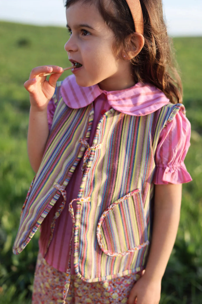 Chaleco Stripes & Flowers