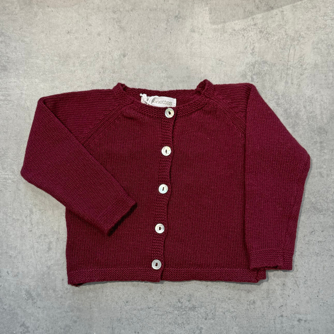 Chaqueta lana burdeos