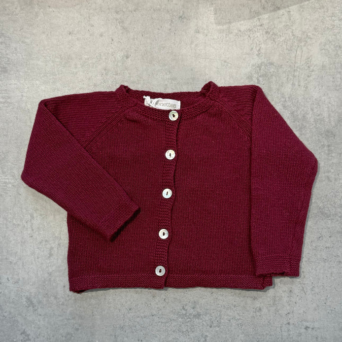 Chaqueta lana burdeos