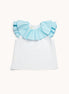 Blusa cuello volante Laguna blanca