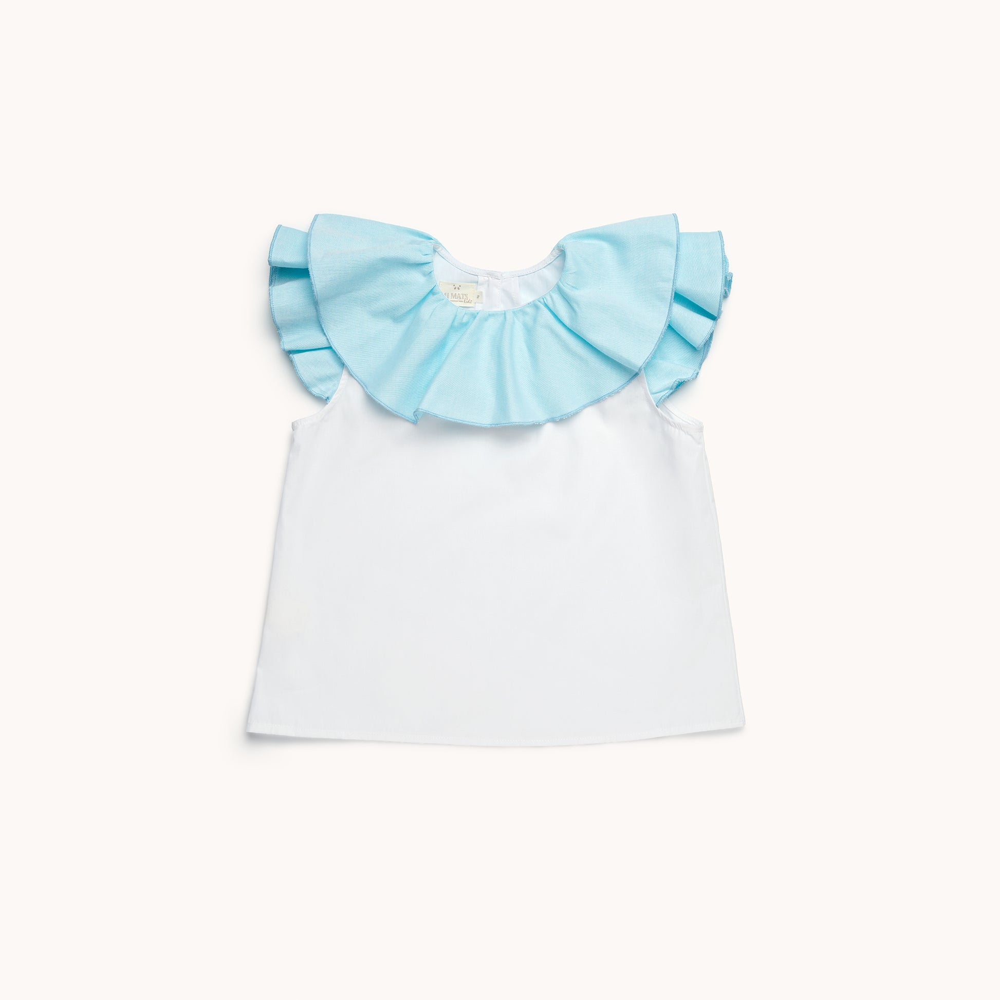 Blusa cuello volante Laguna blanca