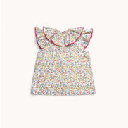 Blusa cuello fruncido Chambray