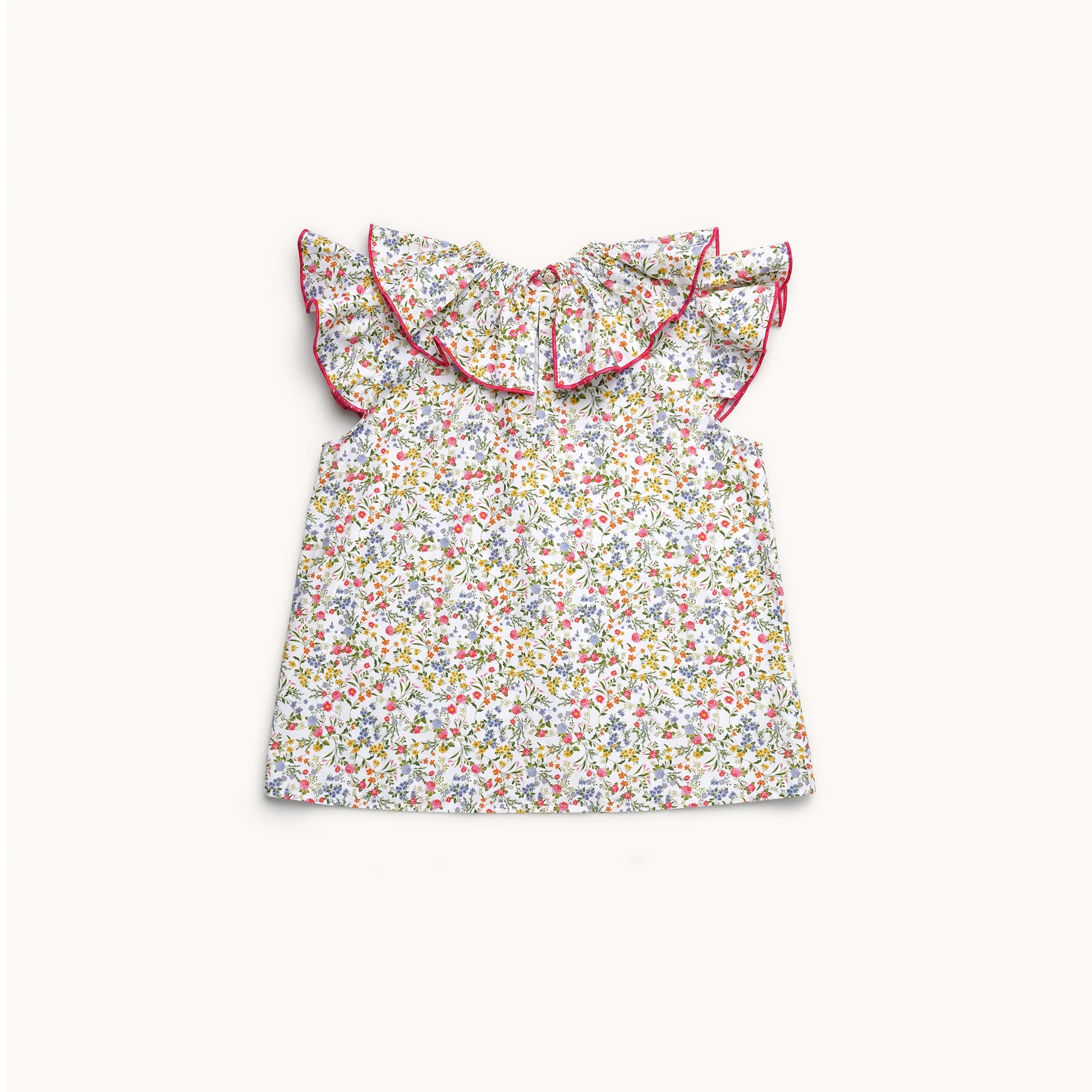 Blusa cuello fruncido Chambray