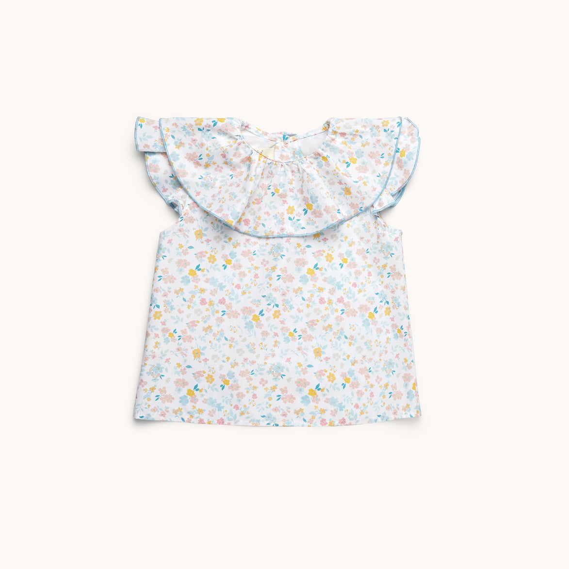 Blusa cuello volante Laguna flores