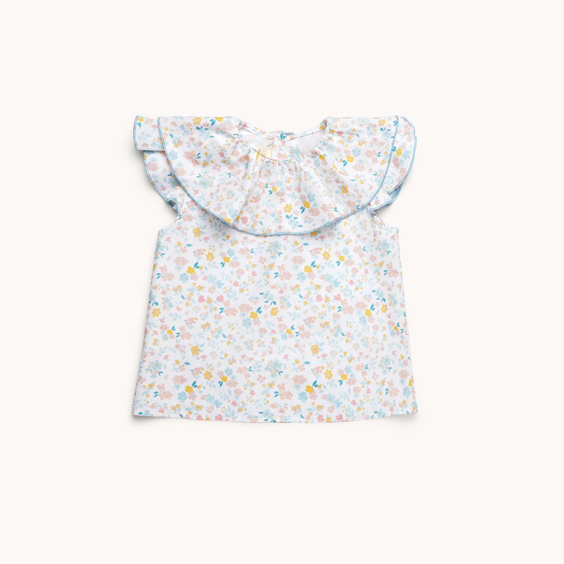 Blusa cuello volante Laguna flores