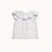 Blusa cuello volante Laguna flores