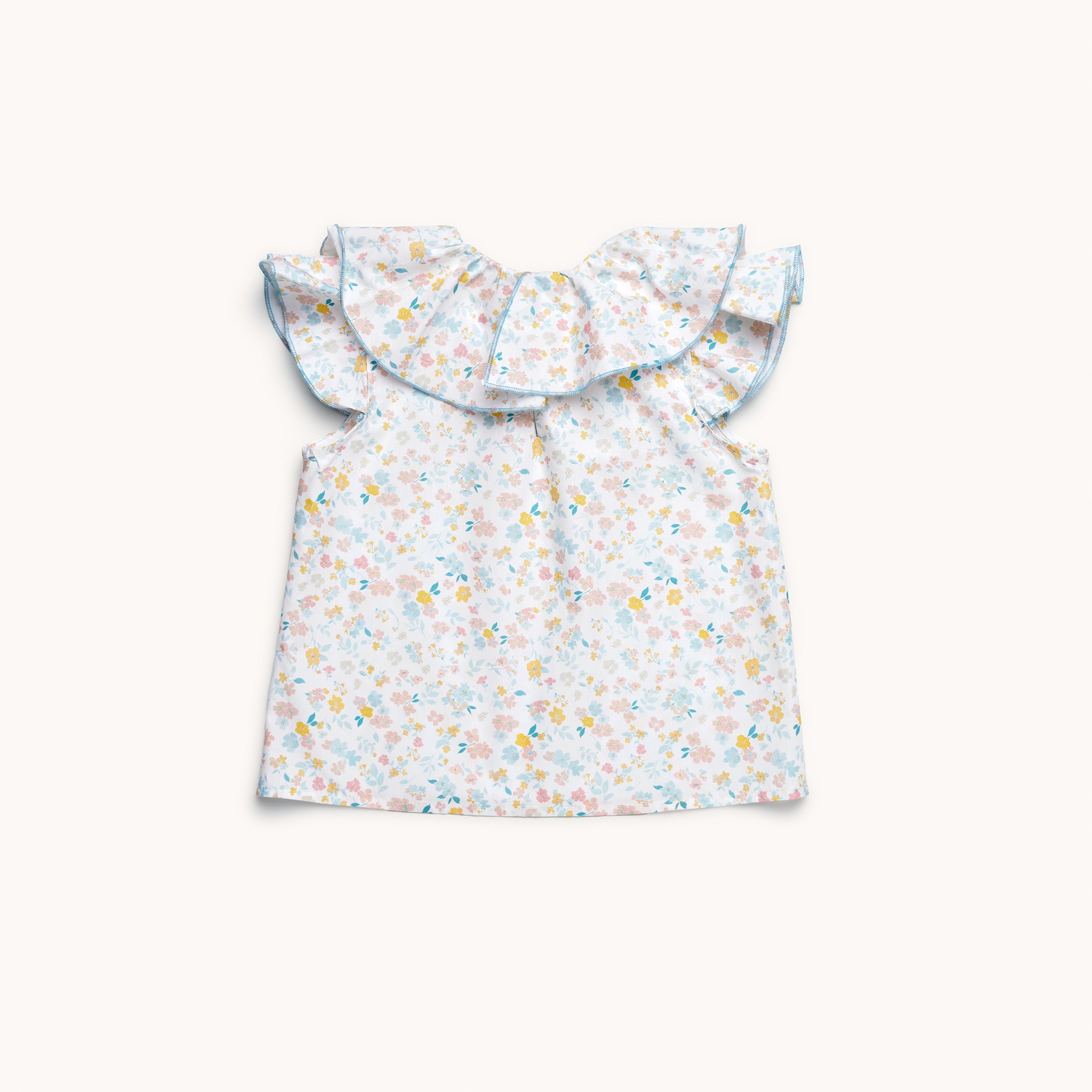 Blusa cuello volante Laguna flores