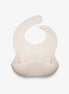 Babero liso de silicona orgánica beige