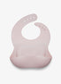 Babero liso de silicona orgánica rosa claro