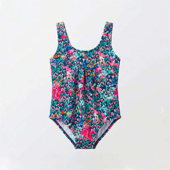 Bañador bebé flor marino