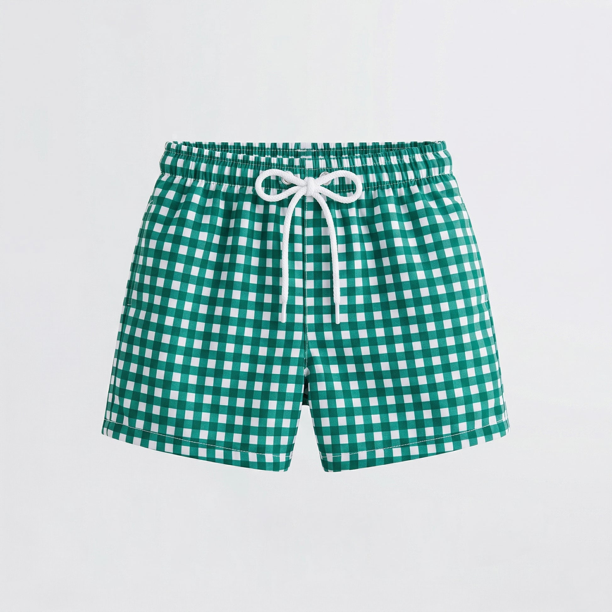 Bañador niño cuadro verde