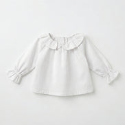 Blusa cuello corazón blanco