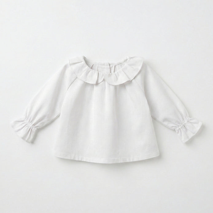 Blusa cuello corazón blanco