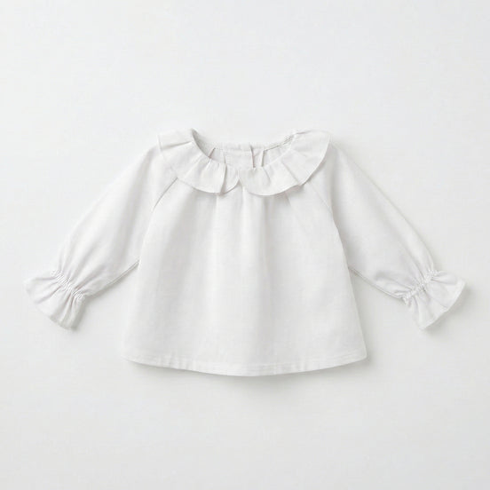 Blusa cuello corazón blanco