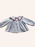 Blusa cuello bebe azul PICNIC