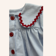 Blusa cuello bebe azul PICNIC