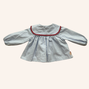 Blusa cuello bebe azul PICNIC
