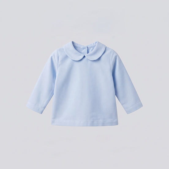 Blusa bebé oxford celeste