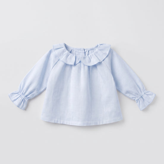 Blusa bebé celeste volante