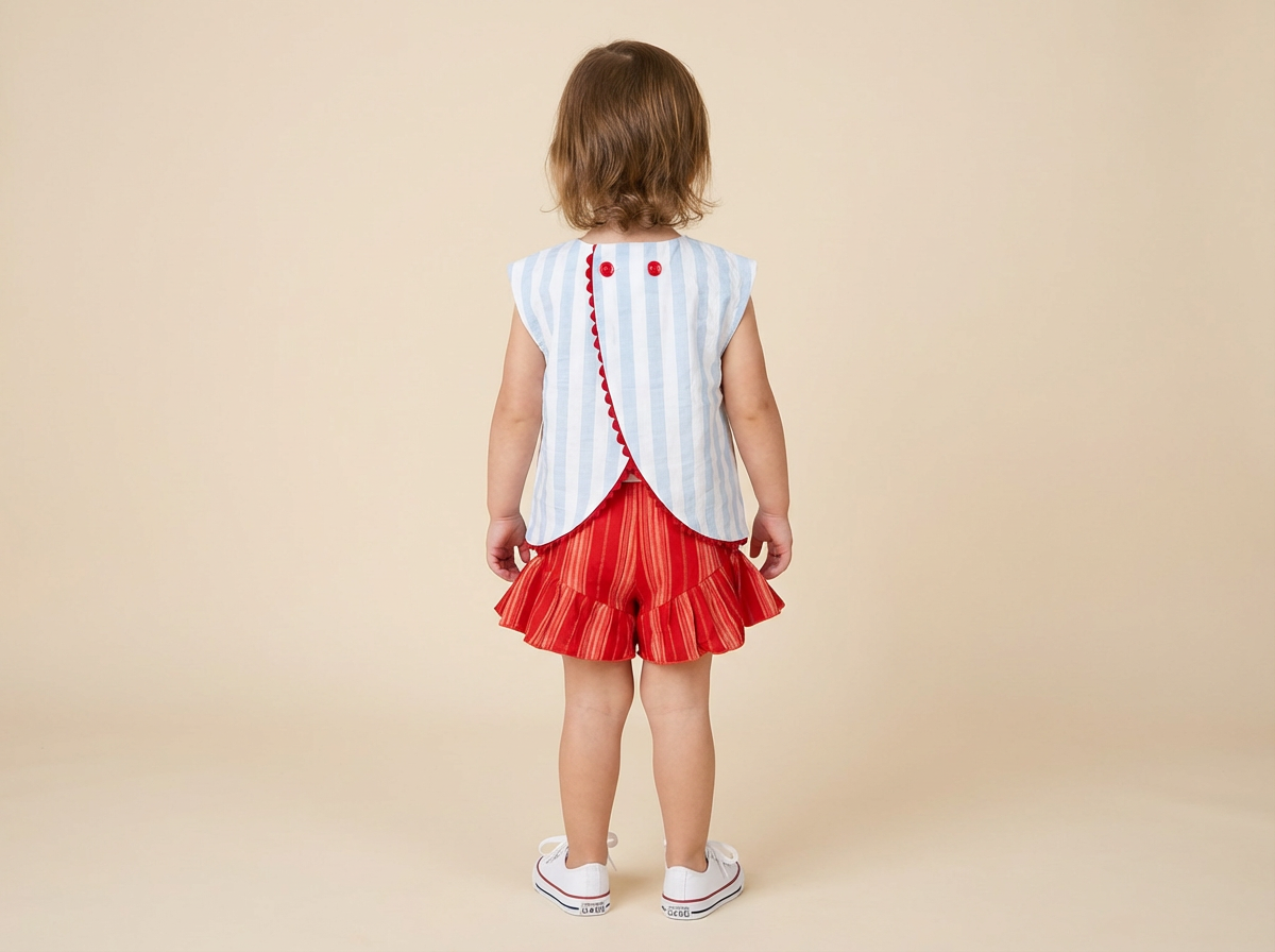 Blusa espalda cruzada Marinera