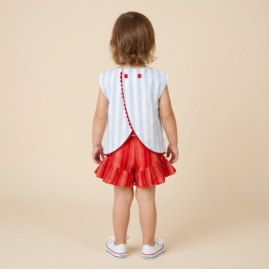 Blusa espalda cruzada Marinera