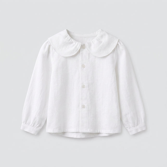 Blusa petalos oxford blanco