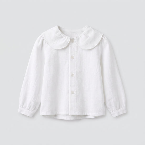 Blusa petalos oxford blanco