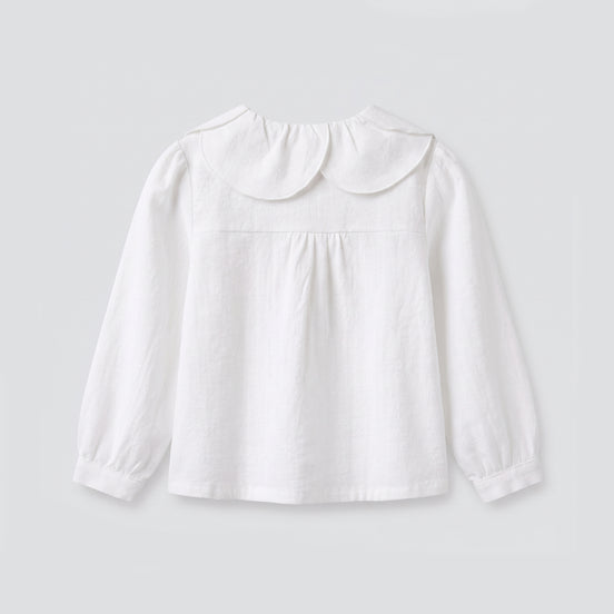 Blusa petalos oxford blanco