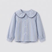 Blusa petalos rayas azules