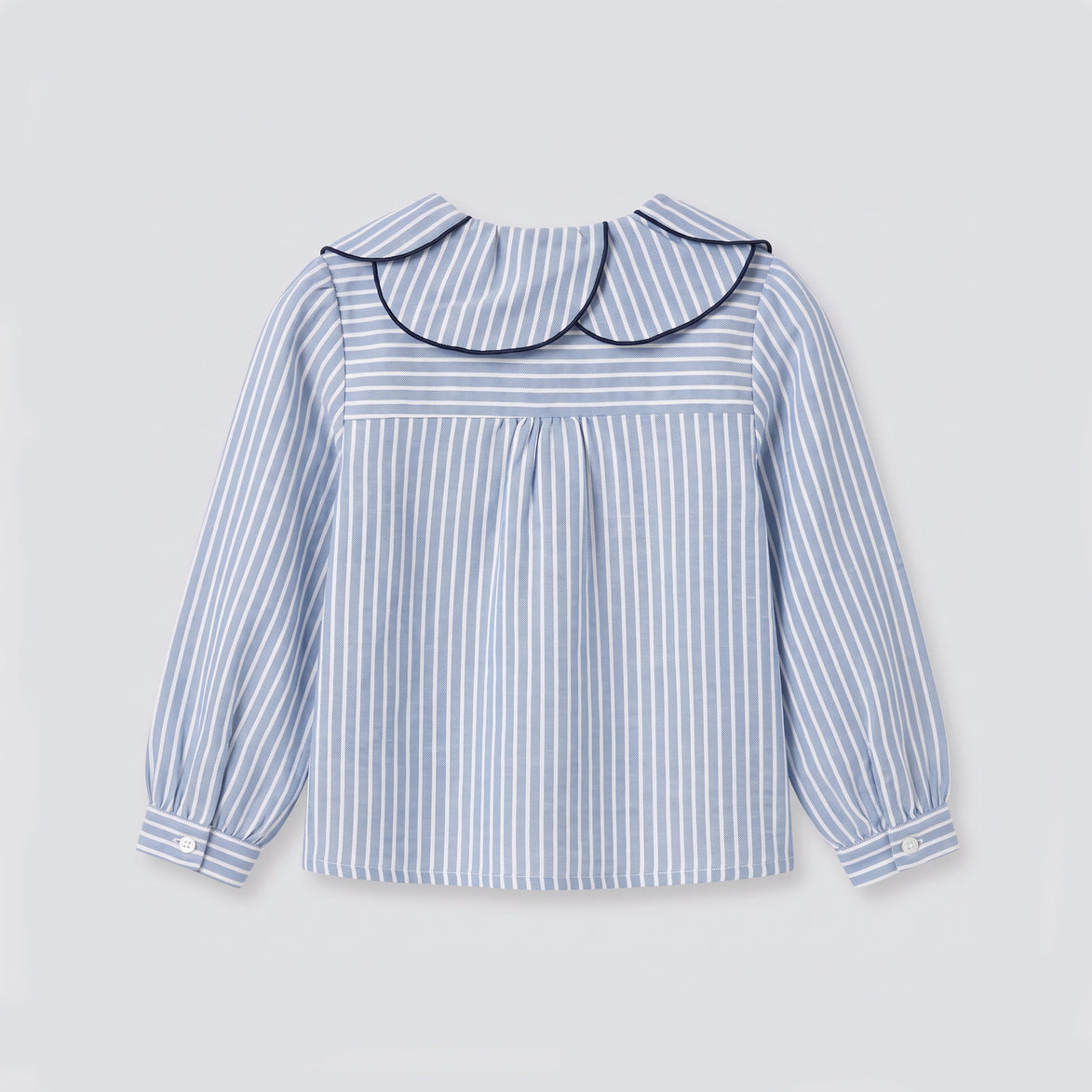 Blusa petalos rayas azules