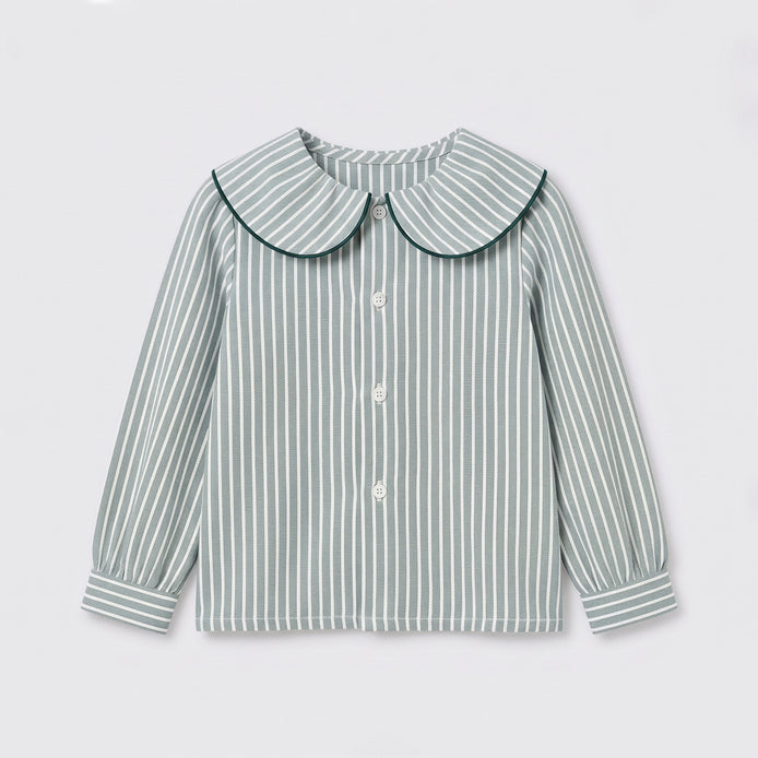 Blusa petalos rayas verdes