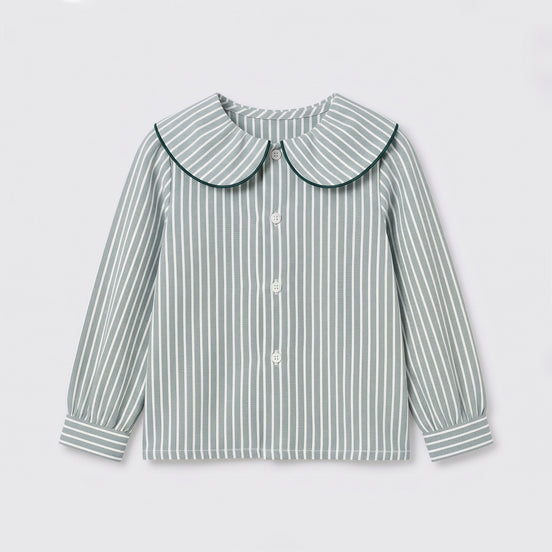 Blusa petalos rayas verdes