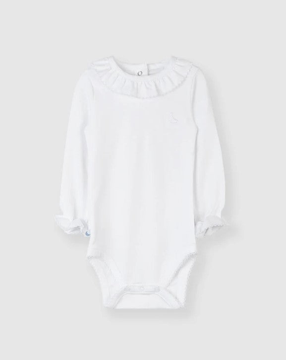 Body cuello volante blanco