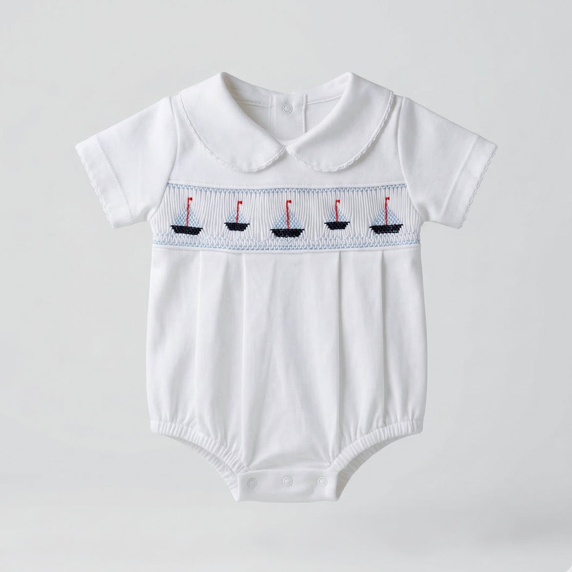 Pijama bombacho barcos blanco