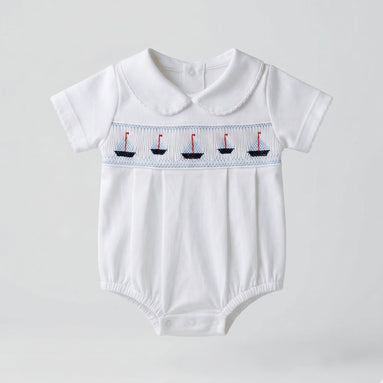 Pijama bombacho barcos blanco
