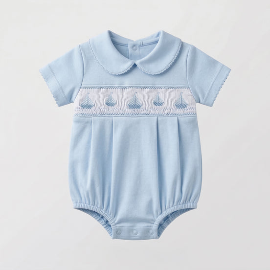 Pijama bombacho barcos celeste